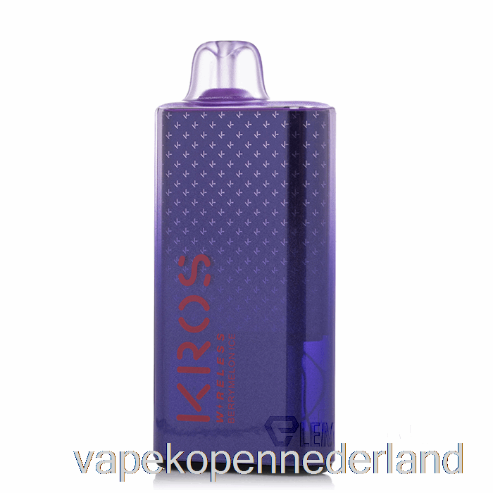 Elektronische Sigaret Vape Kros Wireless 9000 Wegwerp Bessenmeloenijs